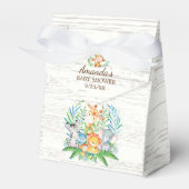 ジャングルアニマルベビーシャワーお願いボックス フェイバーボックス (正面サイド)