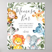 ジャングルアニマルベビーシャワーミモサバーサイン ポスター (正面)