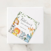 ジャングルアニマルベビーシャワーメッセージカード フェイバータグ (インサイチュ)