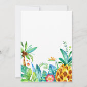 ジャングルアニマルベビーシャワー招待状、男の子または女の子 招待状 (裏面)