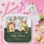 ジャングルアニマルベビーシャワー紙プレート ペーパープレート (パーティー)