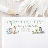 ジャングルアニマル差出人住所ラベル ラベル (インサイチュ)