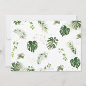 ジャングルアニマル素朴ズウッドスライス誕生日写真 招待状 (裏面)