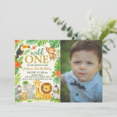 ジャングルアニマル誕生日パーティー 招待状 (スタンド正面)