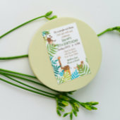 ジャングルアニマル誕生日招待状 招待状