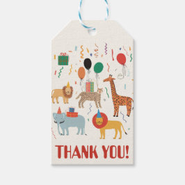 ジャングルアニマル誕生日 ギフトタグ