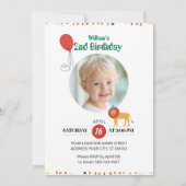 ジャングルアニマル2nd誕生日招待状 招待状 (裏面)