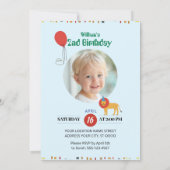 ジャングルアニマル2nd誕生日招待状 招待状 (裏面)