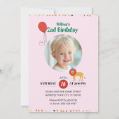 ジャングルアニマル2nd誕生日招待状 招待状 (裏面)