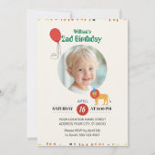 ジャングルアニマル2nd誕生日招待状 招待状 (裏面)