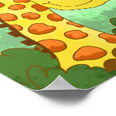 ジャングルアートプリント子供部屋かわいいキリン ポスター (角)