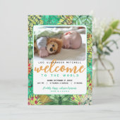 ジャングルウェルカムトゥザワールドフォト誕生 案内状 (スタンド正面)