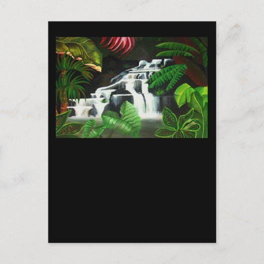 ジャングルウォーターフォイルダネスアクリル絵画ズ ポストカード (正面)