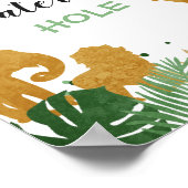 ジャングルウォーターリングホールサイン動物園サファリ飲み物テーブル ポスター (角)