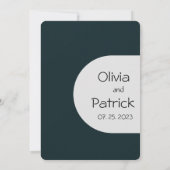 ジャングルウォーター色のトロピカルグリーン葉の招待 (裏面)