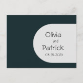 ジャングルウォーター色のトロピカルグリーン葉の招待 ポストカード (裏面)