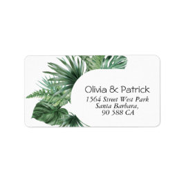 ジャングルウォーター離れカラー差出人住所ラベル ラベル