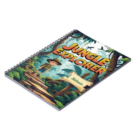 ジャングルエクスプローパーソナライズされたラ – Adventure ノートブック (左側)
