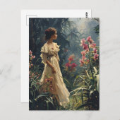 ジャングルエレガンス：ヴィンテージオーキッドポートレート ポストカード (正面/裏面)