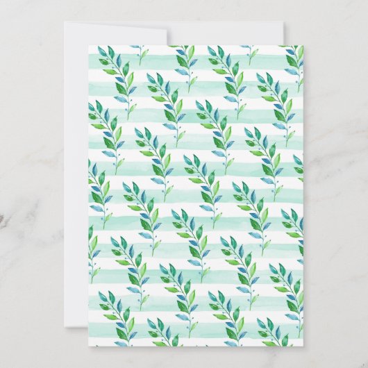 ジャングルエレファントビンゴベビシャワーゲーム 招待状 (裏面)