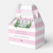 ジャングルエレファントピンク1st誕生日パーティーありがとう フェイバーボックス (裏面サイド)