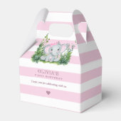 ジャングルエレファントピンク1st誕生日パーティーありがとう フェイバーボックス (正面サイド)