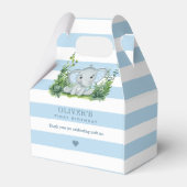 ジャングルエレファントブルー1st誕生日パーティーありがとう フェイバーボックス (裏面サイド)