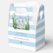 ジャングルエレファントブルー1st誕生日パーティーありがとう フェイバーボックス (オープン)