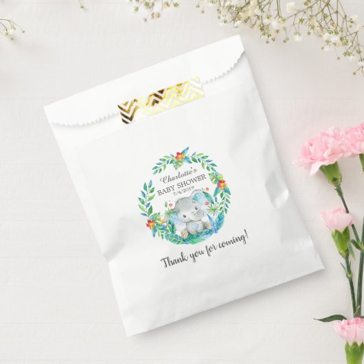 ジャングルエレファントベビージャーシャワーバッグ フェイバーバッグ (封をした状態)