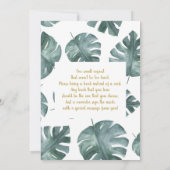 ジャングルオベビーサファリベイビーシャワーボーイ招待状 招待状 (裏面)