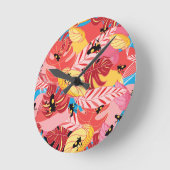 ジャングルカエル ラウンド壁時計 (傾斜)