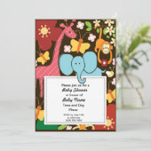 ジャングルカラフル動物たちが中立の赤ん坊にインビタへ 招待状 (スタンド正面)