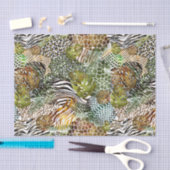 ジャングルカラフル動物抽象芸術 薄葉紙 (クラフト)