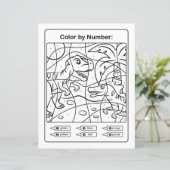 ジャングルカラーリングページの恐竜の数 (スタンド正面)