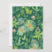 ジャングルガーデン水彩オーダーメイド ブライダルシャワー サンキューカード (裏面)