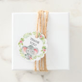 ジャングルガールエレファントベビージャーシャワーお気に入りギフトラベル フェイバータグ (インサイチュ)