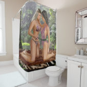 ジャングルガールズ顔オフ シャワーカーテン (インサイチュ)