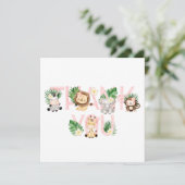 ジャングルガールベビーシャワーサンキューカード サンキューカード (スタンド正面)