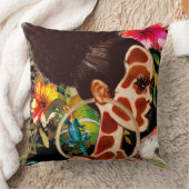 ジャングルガール枕 クッション (ブランケット)