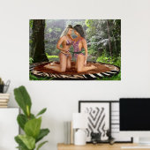 ジャングルガール顔オフ ポスター (ホームオフィス)