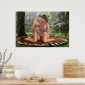 ジャングルガール顔オフ ポスター (キッチン)