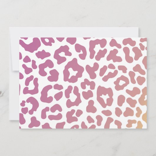 ジャングルガール2ndバースデーサファリバイルワイルドフォト 招待状 (裏面)