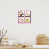 ジャングルガール/動物ポスター/プリントウォールアート ポスター (キッチン)