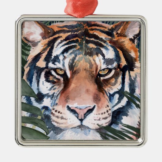 ジャングルキャット – Tiger メタルオーナメント (正面)