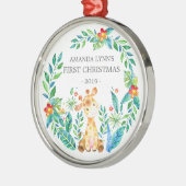 ジャングルキリンベビーズ初めてのクリスマスオーナメント メタルオーナメント (左)