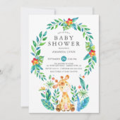 ジャングルキリン少年の赤ちゃんシャワー 招待状 (正面)