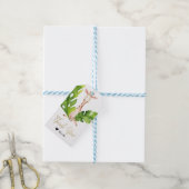 ジャングルキリン水の色ベビーシャワーパーティーの好意 ギフトタグ (より糸付き)