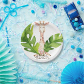 ジャングルキリン水の色ベビーシャワーパーティー ペーパープレート (パーティー)