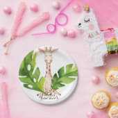 ジャングルキリン水の色ベビーシャワーパーティー ペーパープレート (パーティー)