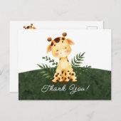 ジャングルキリン赤ちゃんシャワーありがとうはがき ポストカード (正面/裏面)